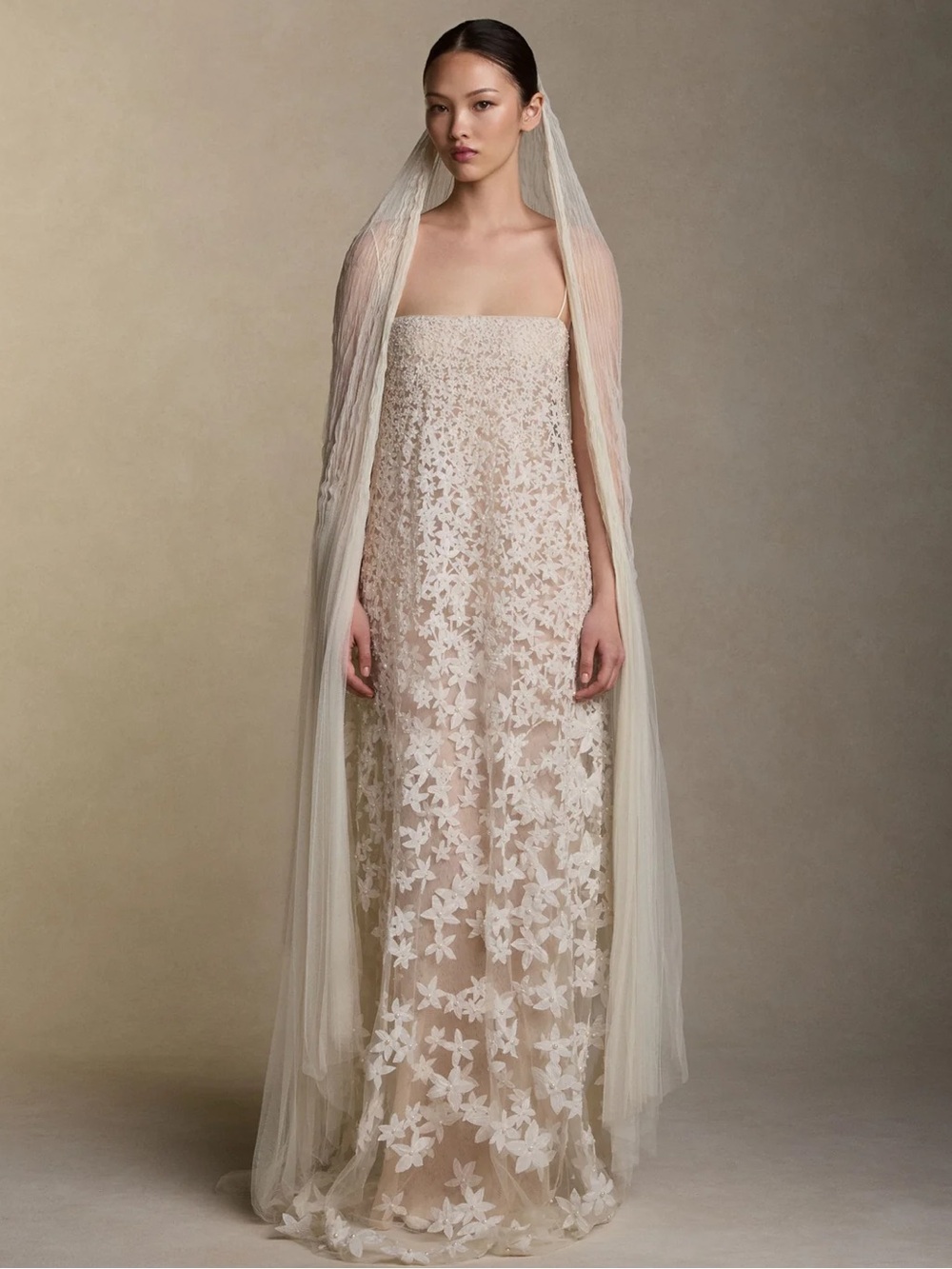 Danielle Frankel Pleated Tulle Veil